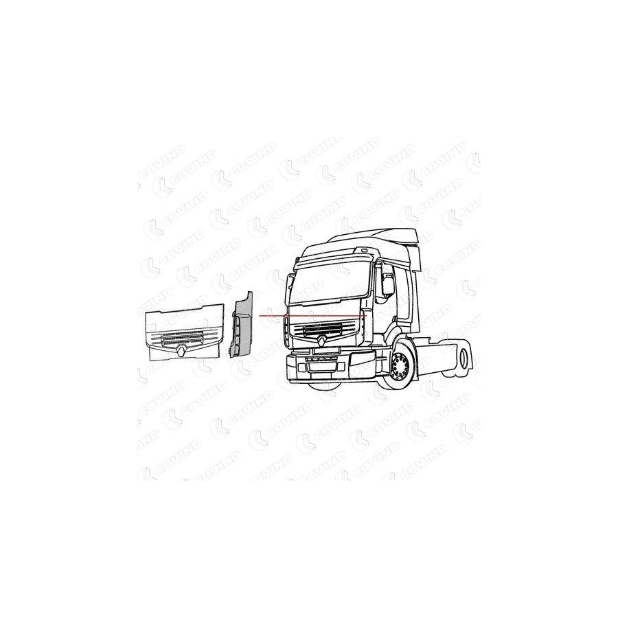 Covind Prm/163 Air Deflector, Driver Cab