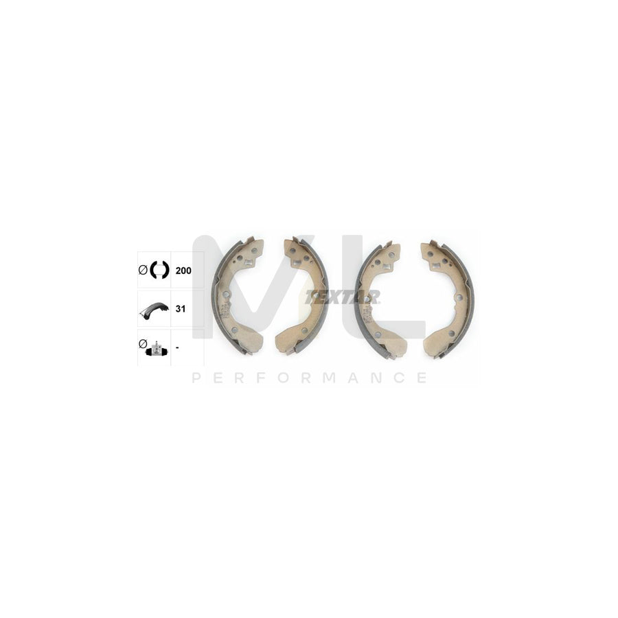 TEXTAR 91065000 Brake Shoe Set for KIA RIO without handbrake lever