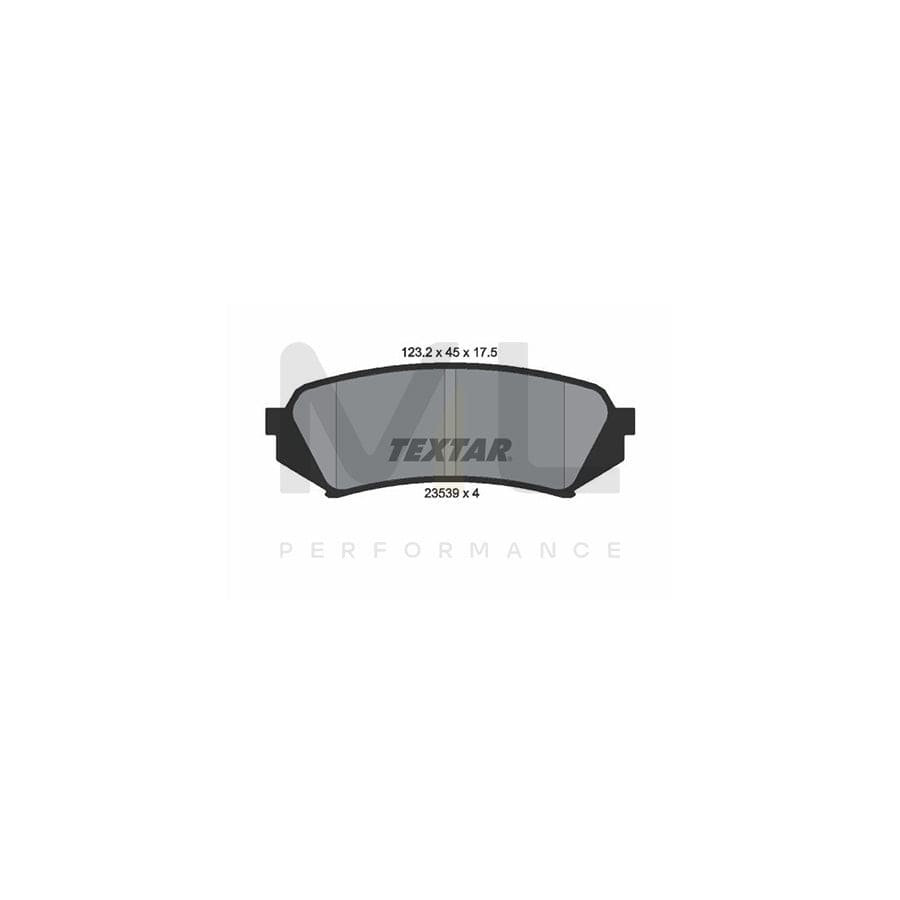 TEXTAR 2353902 Brake pad set not prepared for wear indicator