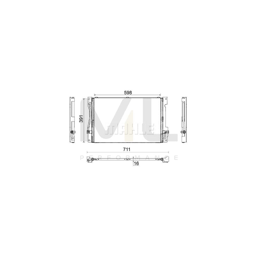 MAHLE ORIGINAL AC 173 000S Air conditioning condenser without dryer | ML Performance Car Parts