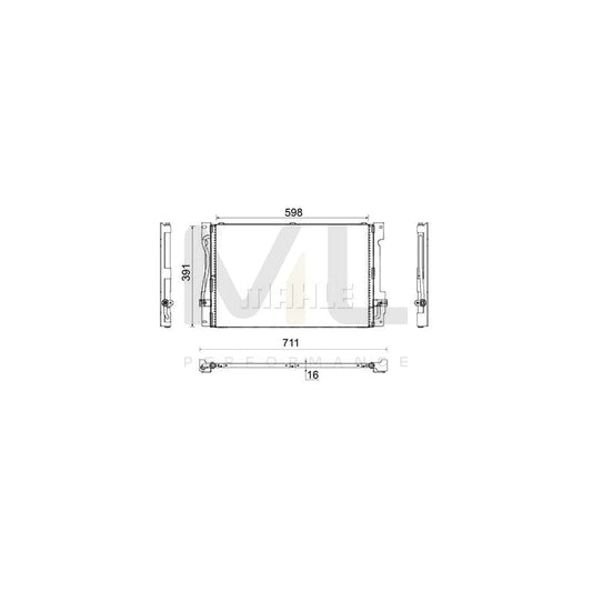 MAHLE ORIGINAL AC 173 000S Air conditioning condenser without dryer | ML Performance Car Parts