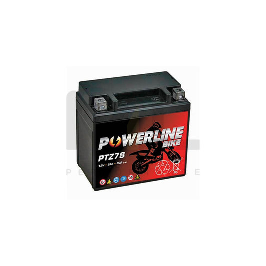 Powerline PTZ7S Motorcycle Battery 12V 5Ah