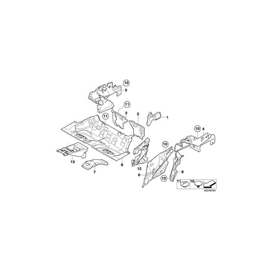 Genuine BMW 51487124290 E93 Sound Insulation Trunk Right (Inc. 330i, 318i & 323i)