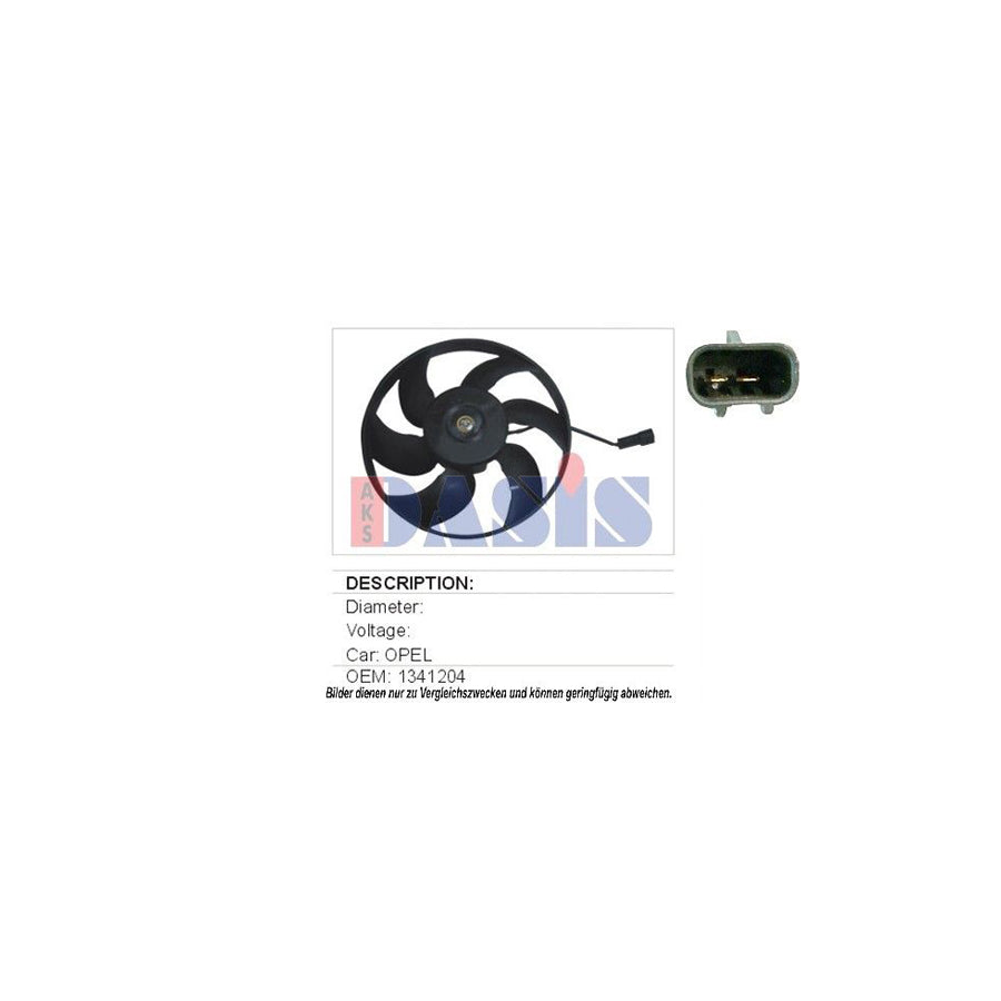 AKS Dasis 158440N Fan, Radiator for Opel Omega