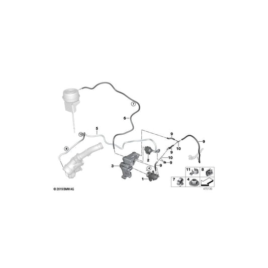 Genuine BMW 11658593721 F20 G31 F48 Dual Clip (Inc. 725d, X1 25dX & 525d)