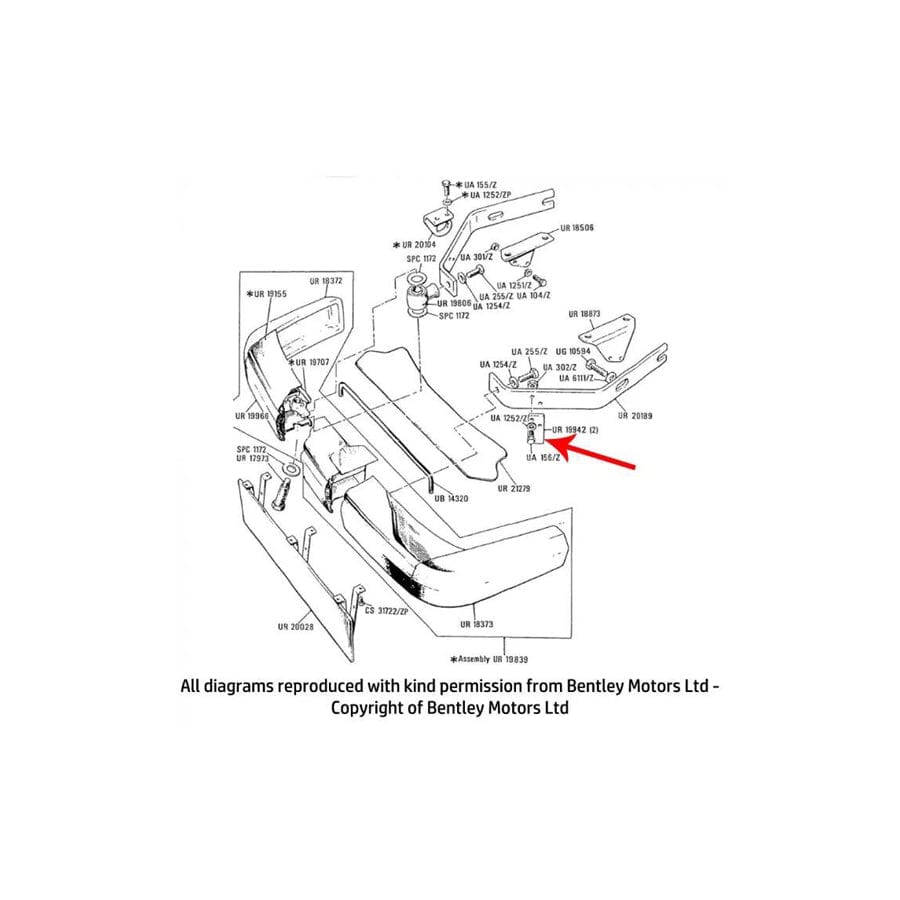 GENUINE Rolls-Royce & Bentley UR19942 BRACKET FRONT FOGLAMP