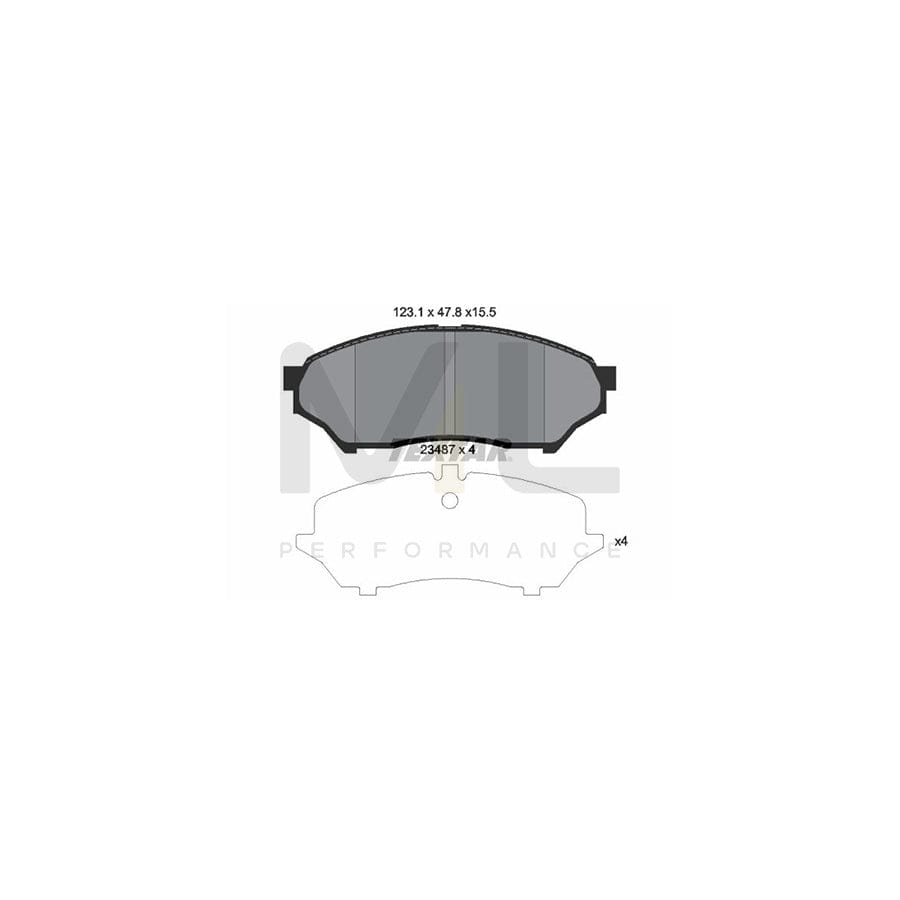 TEXTAR 2348701 Brake pad set not prepared for wear indicator, with accessories