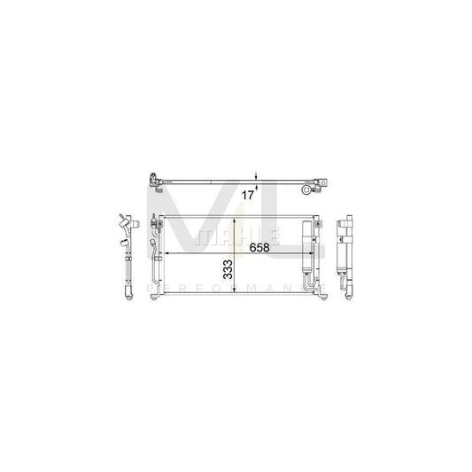 MAHLE ORIGINAL AC 496 000S Air conditioning condenser with dryer | ML Performance Car Parts