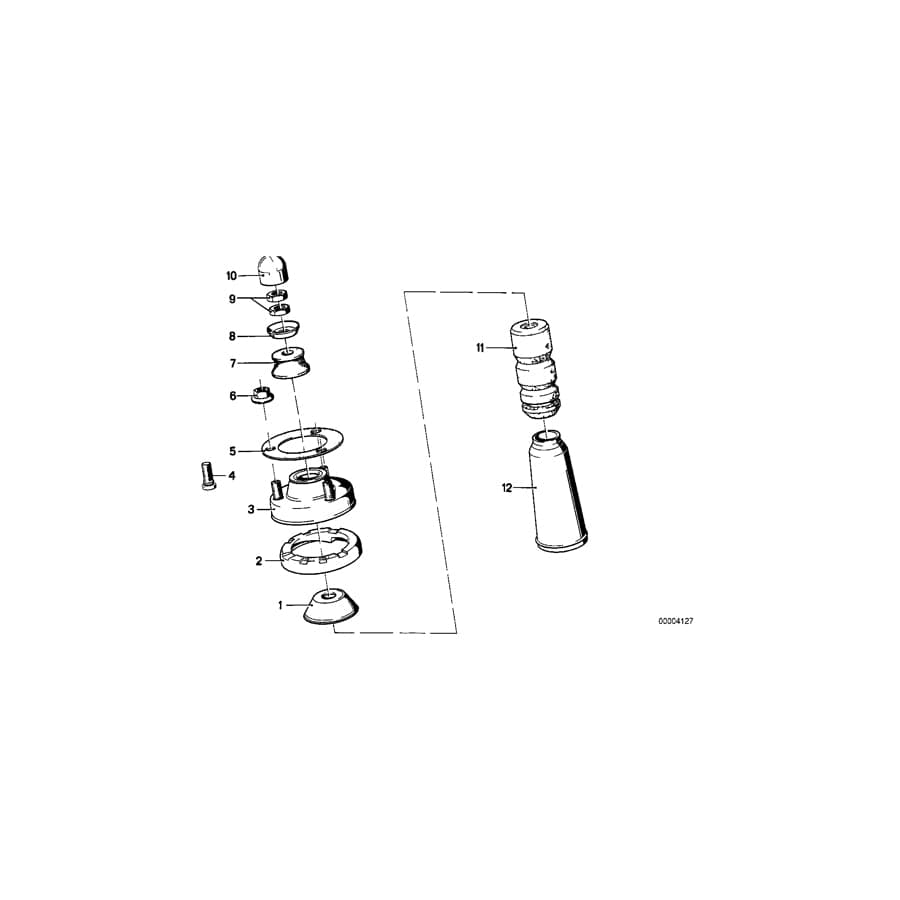 Genuine BMW 33521117677 E24 E36 Support 44mm (Inc. 325tds, Z1 & 728)