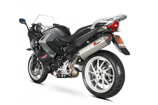 Scorpion RBM71SEO BMW Serket Parallel Slip-On - Brushed Stainless Steel Sleeve (F800 GT / F800 R) | ML Performance UK UK