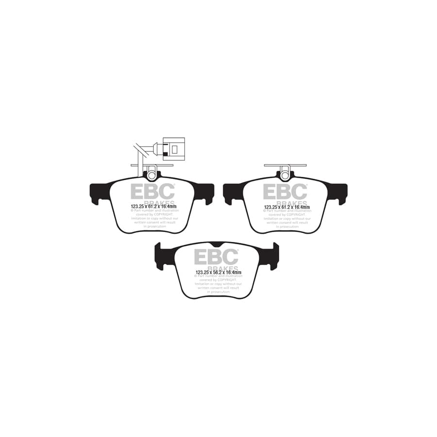 EBC PD04KR655 Audi Bluestuff Rear Brake Pad & Plain Disc Kit - ATE Caliper (Inc. RS3, RSQ3, TTRS) 2 | ML Performance UK Car Parts