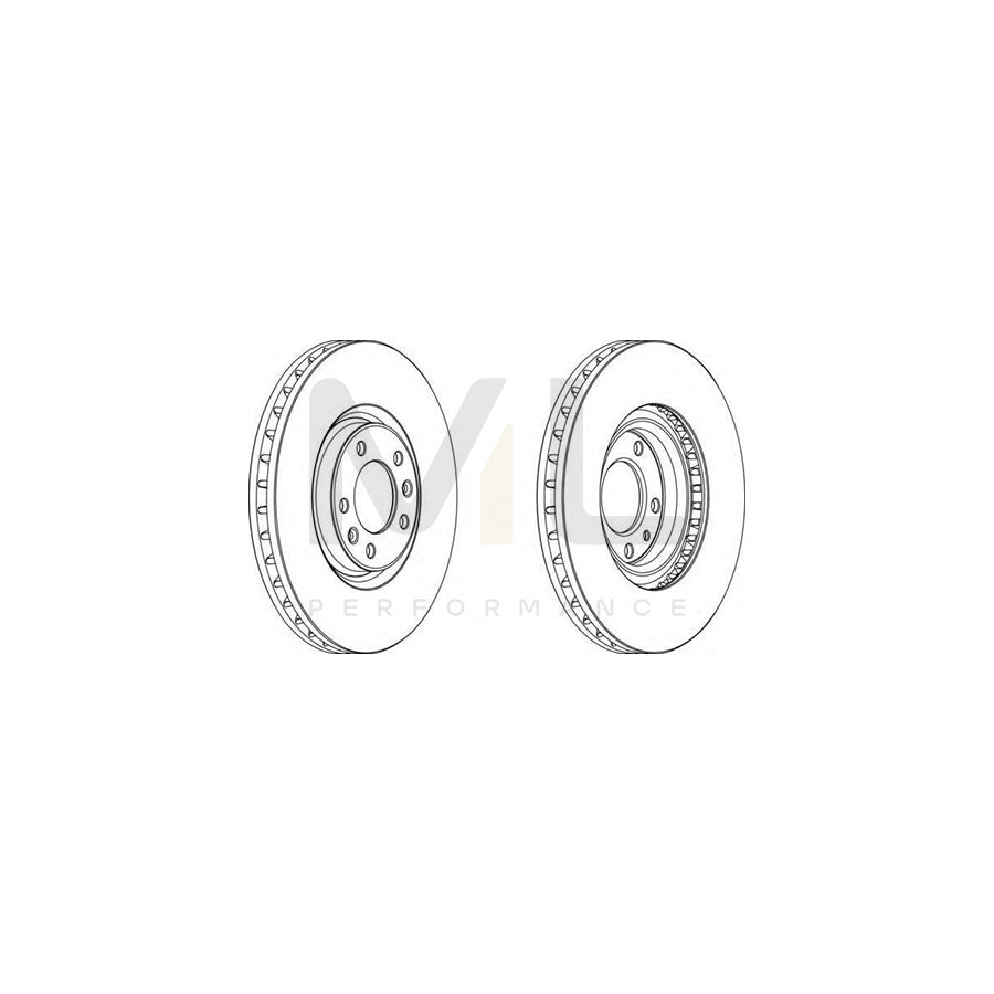 Ferodo DDF1114-1 Brake Disc for Peugeot 607 Saloon Vented, With Bolts/Screws  - Pair