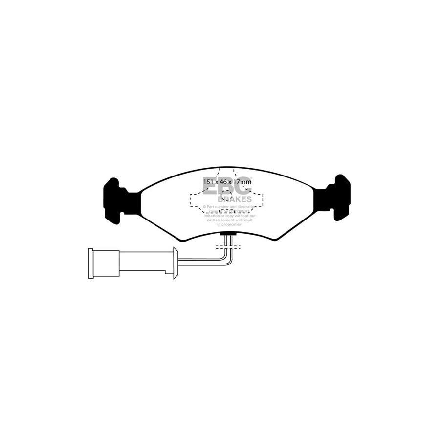 EBC PD11KF874 Ford Greenstuff Front Brake Pad & GD Disc Kit (Inc. Escort Mk3 & Orion) 2 | ML Performance UK Car Parts