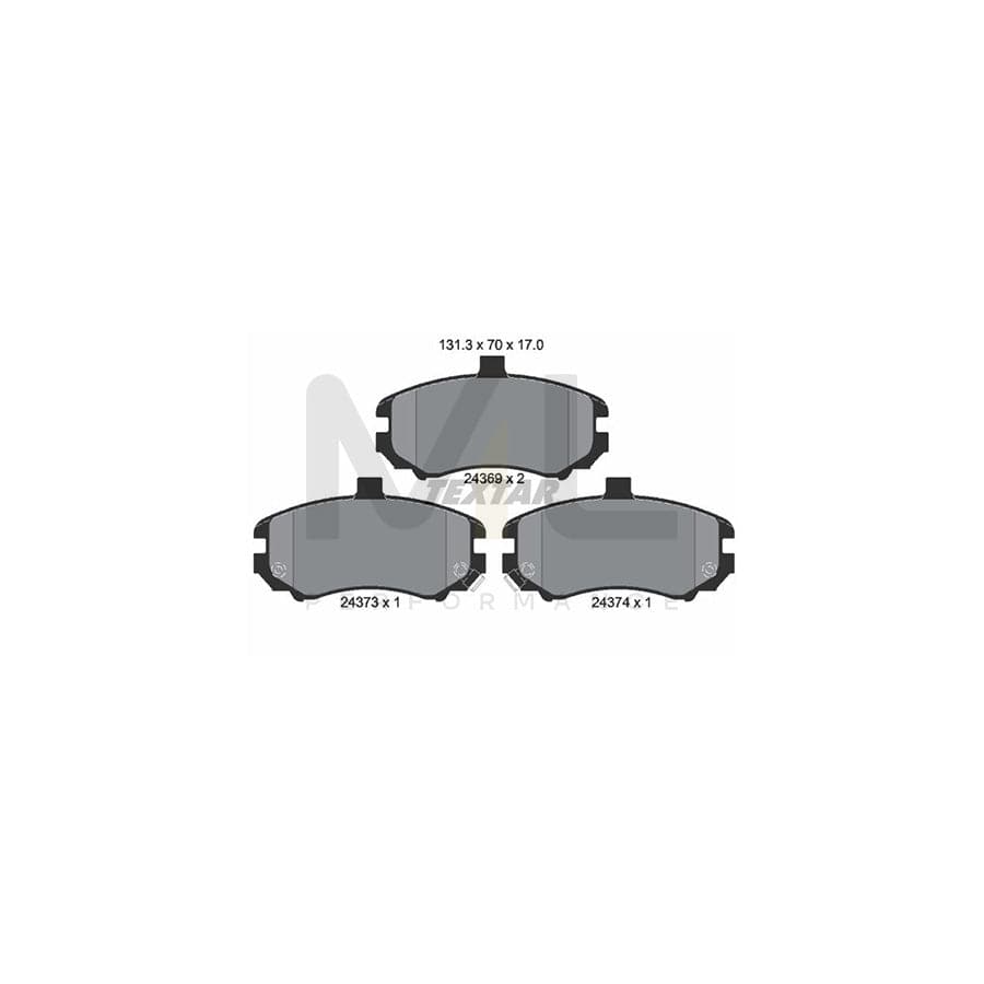 TEXTAR 2436901 Brake pad set for HYUNDAI ELANTRA with acoustic wear warning
