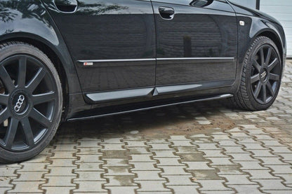 Maxton Design AU-S4-B6-SD1T Side Skirts Diffusers Audi S4 / A4 / A4 S-Line B6 / B7 | ML Performance UK Car Parts