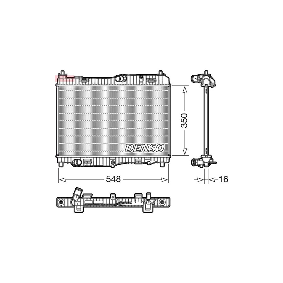 DENSO DRM10005 Engine Radiator for Ford Fiesta Mk6 Hatchback (Ja8, Jr8)