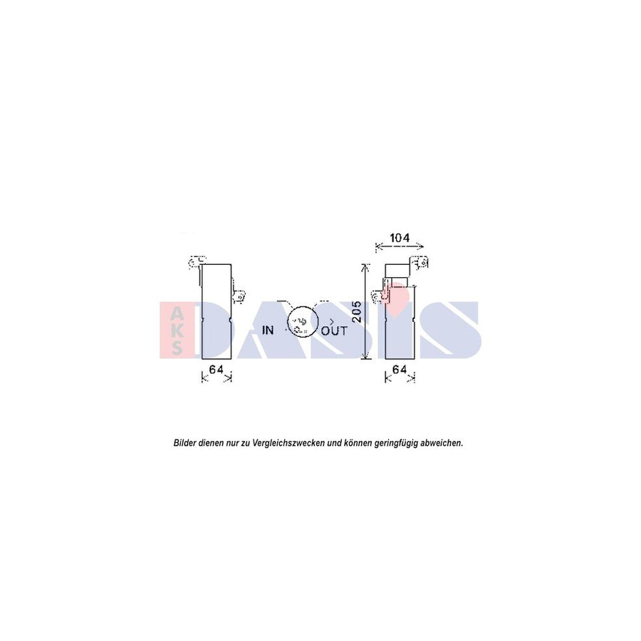 AKS Dasis 800619N Dryer, Air Conditioning Suitable for Mercedes-Benz S-Class