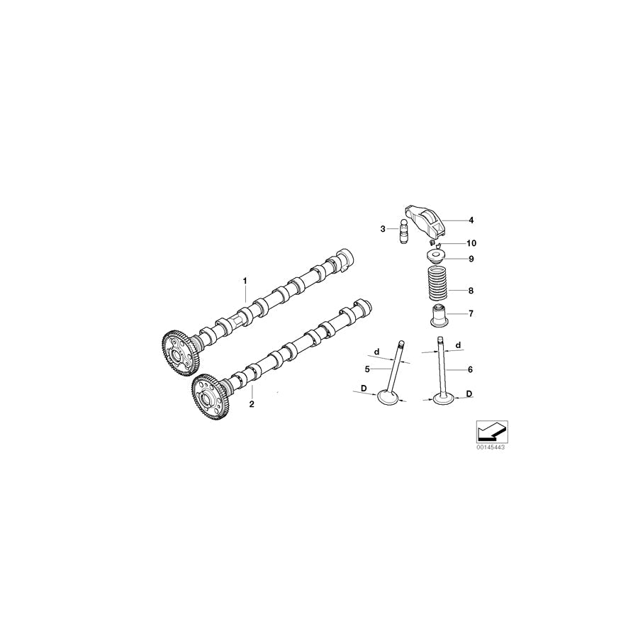 Genuine BMW 11347792714 E65 Valve Spring (Inc. 745d)