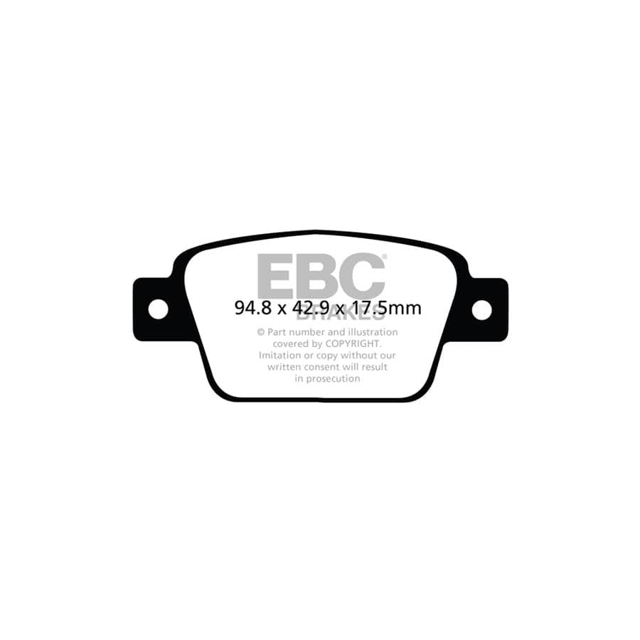 EBC PD08KR018 Alfa Romeo MiTo Yellowstuff Rear Brake Pad & USR Disc Kit - Bosch Caliper 2 | ML Performance UK Car Parts
