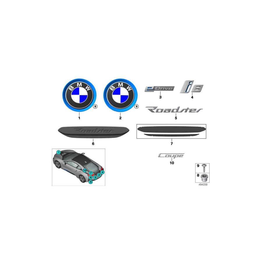 Genuine BMW 51149478913 I15 Adhesive Tape (Inc. i8)