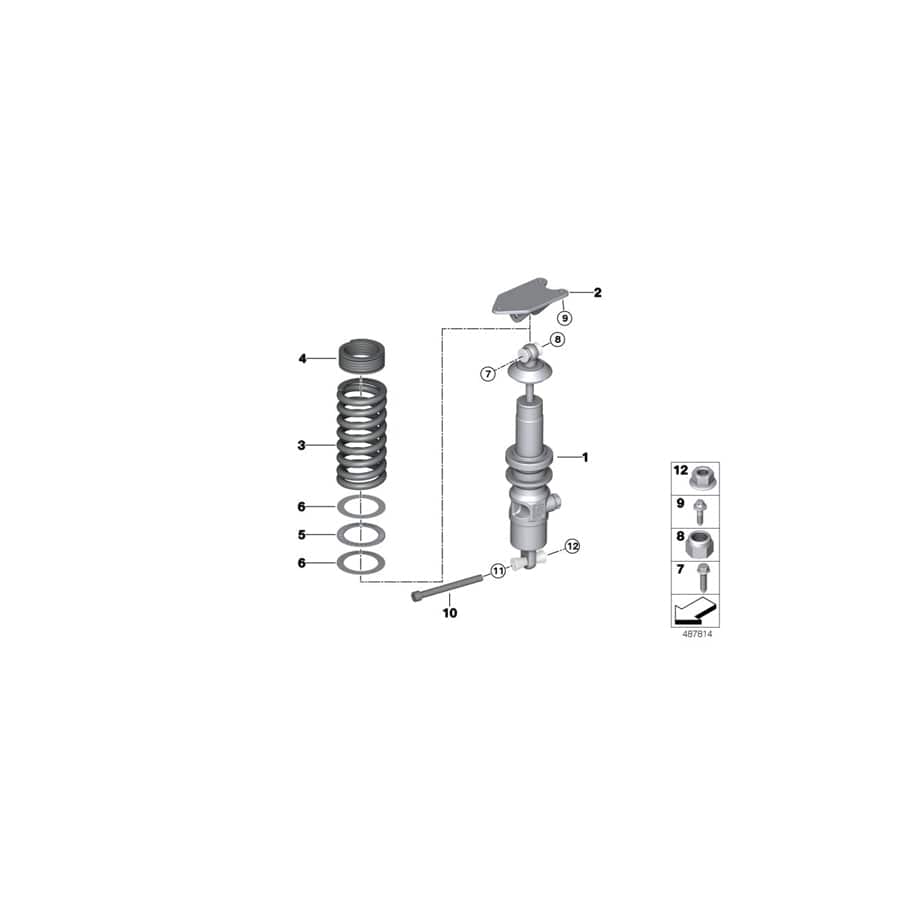 Genuine BMW 33508321018 Rear Coil Spring 170-60-170 (Inc. M4 GT4)