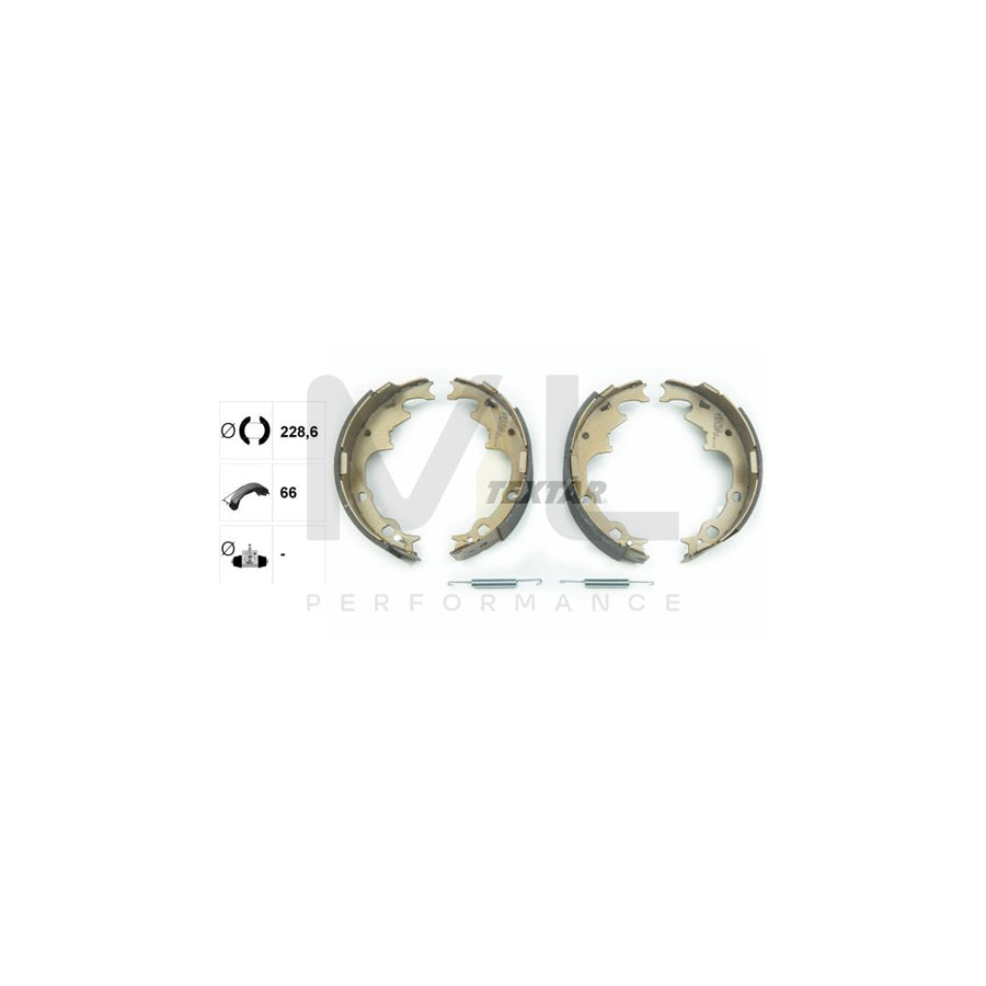 TEXTAR 91056500 Brake Shoe Set without handbrake lever