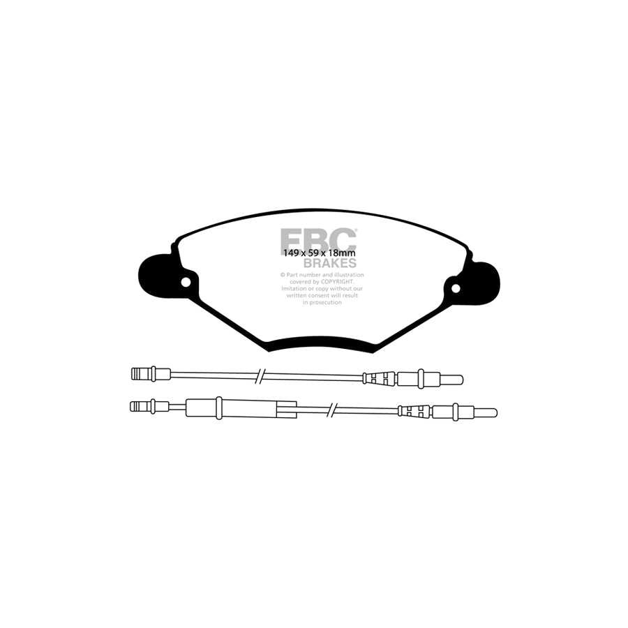EBC PDKF487 Citroen C5 Ultimax Front Brake Pad & Plain Disc Kit - Citroen Caliper 2 | ML Performance UK Car Parts