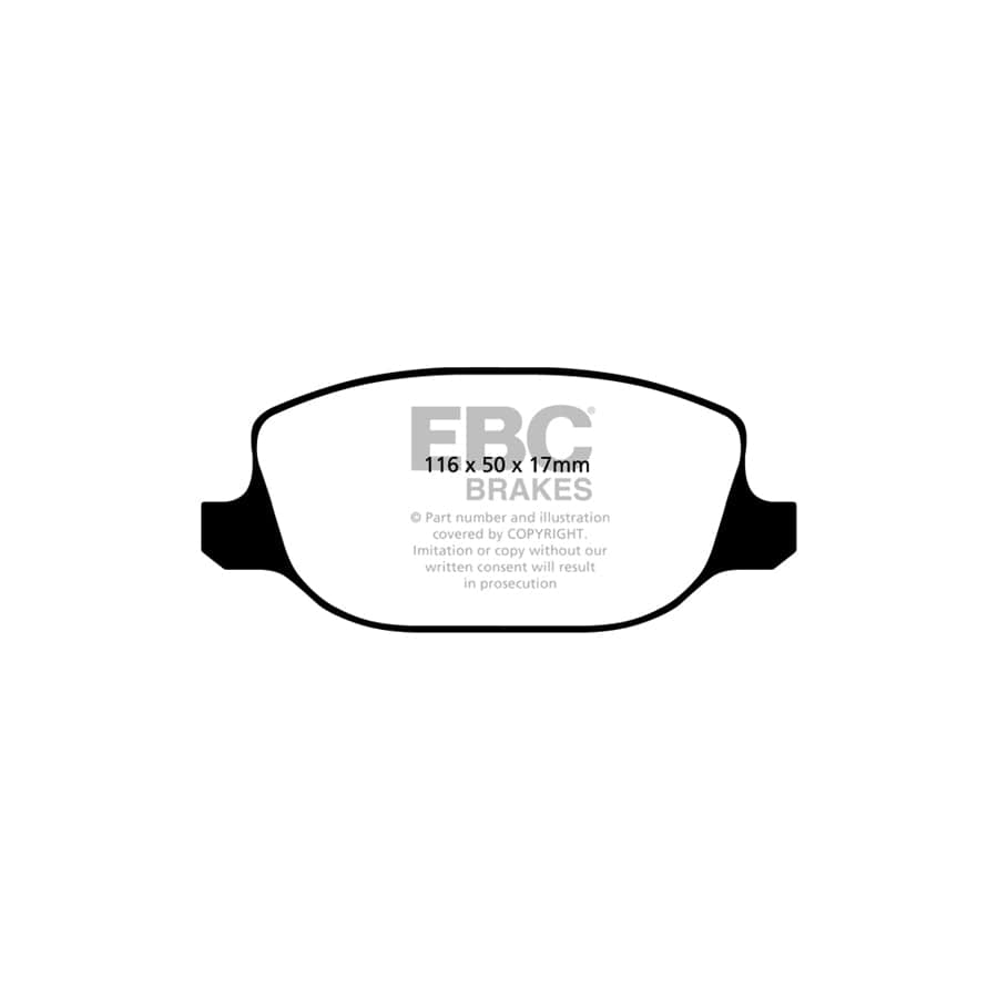 EBC PD03KR014 Alfa Romeo Yellowstuff Rear Brake Pad & Plain Disc Kit - TRW Caliper (Inc. 159, Brera, Spider) 2 | ML Performance UK Car Parts