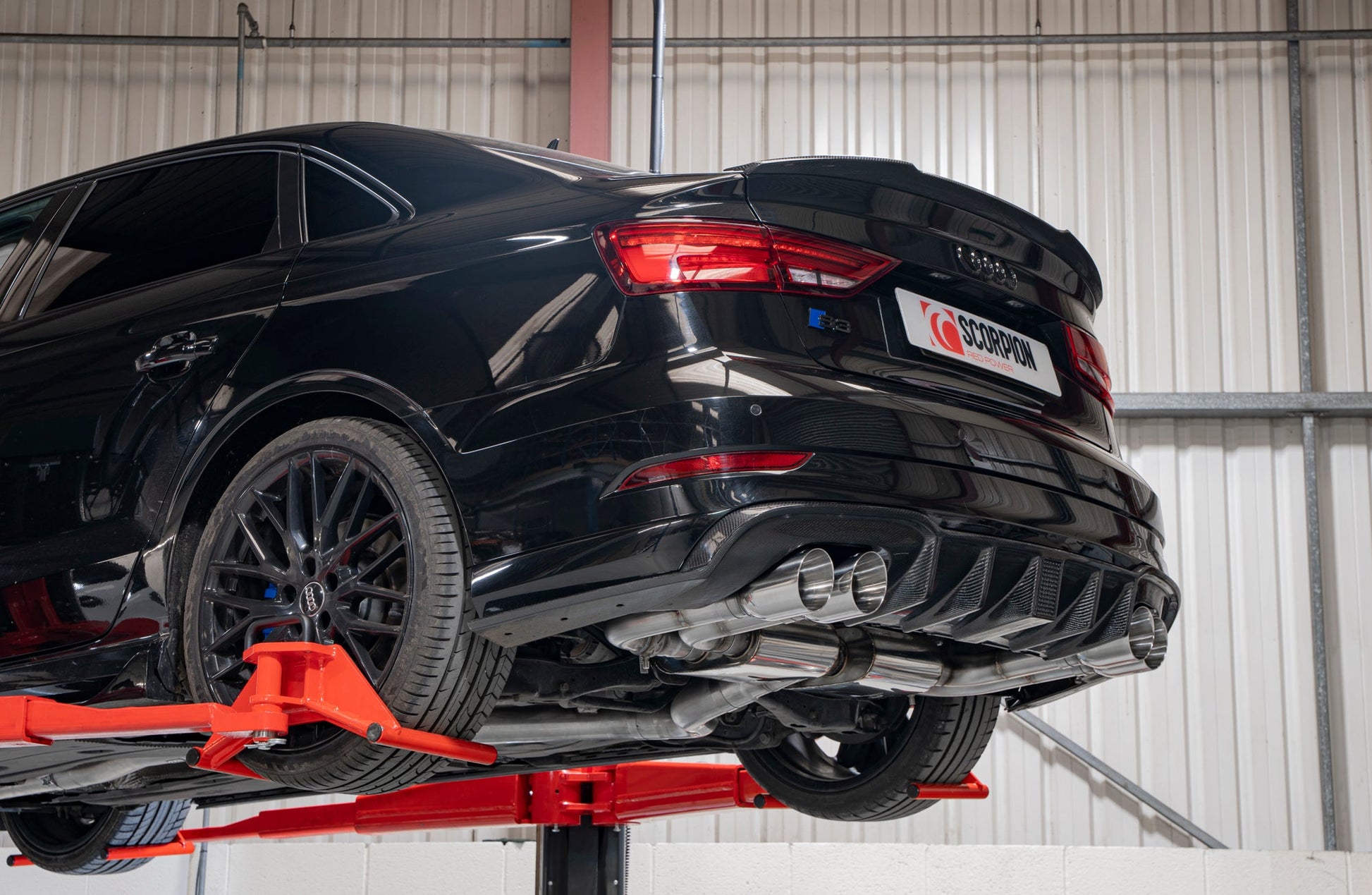 Scorpion SAU096 Audi S3 8V Resonated Cat/Gpf-Back System & Electronic Valves | ML Performance UK UK