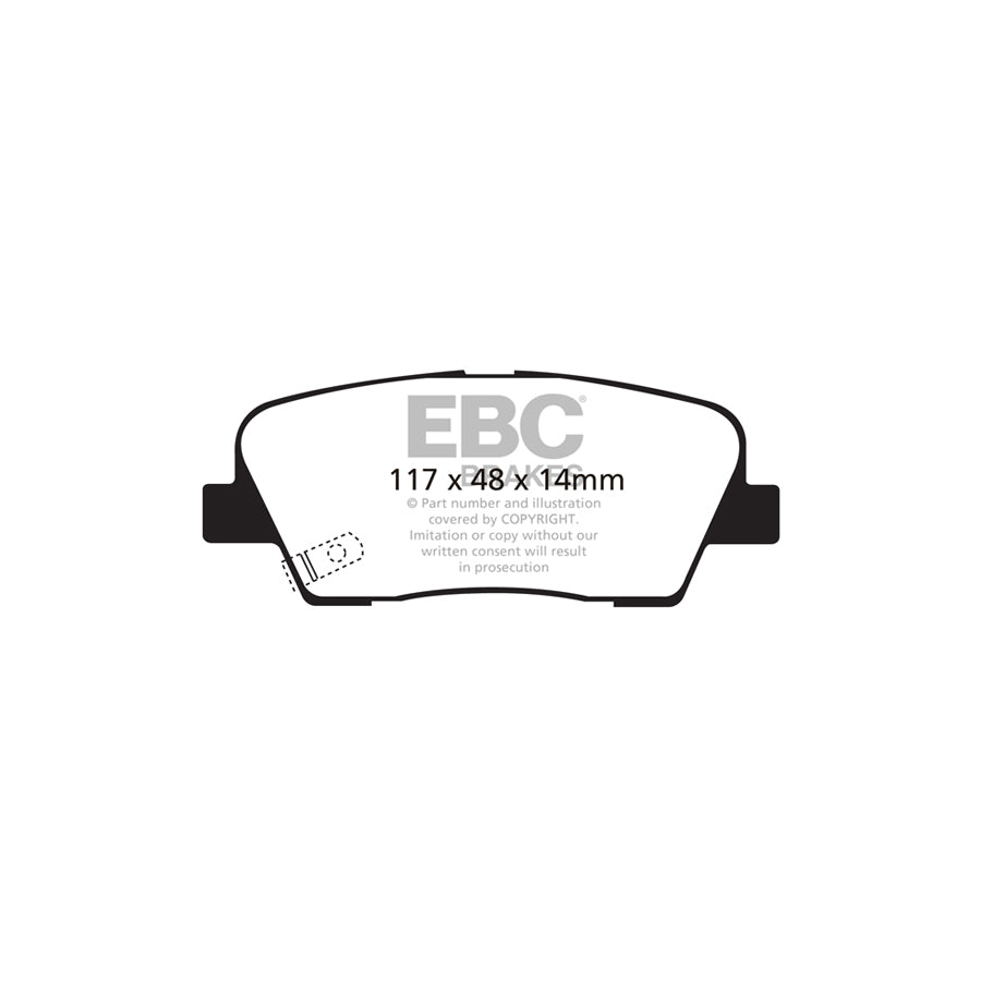 EBC DP41806R Hyundai Kia Ssangyong Yellowstuff Rear Brake Pads 2 | ML Performance UK Car Parts