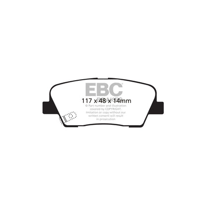 EBC DP41806R Hyundai Kia Ssangyong Yellowstuff Rear Brake Pads 2 | ML Performance UK Car Parts