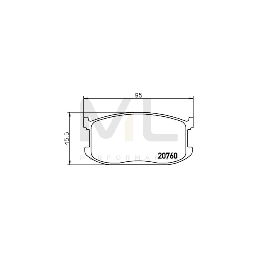 TEXTAR 2076001 Brake pad set for MAZDA 323 not prepared for wear indicator