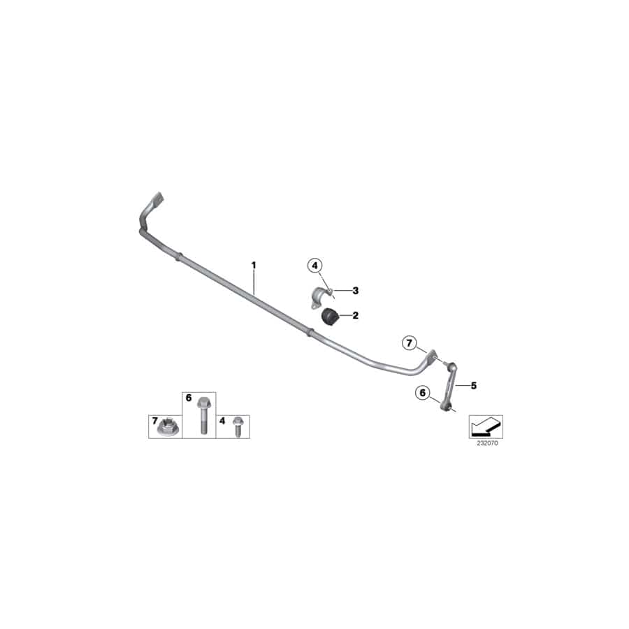Genuine BMW 33556875401 G01 G02 Stabilizer Rubber Mounting D=24,5mm (Inc. X4)