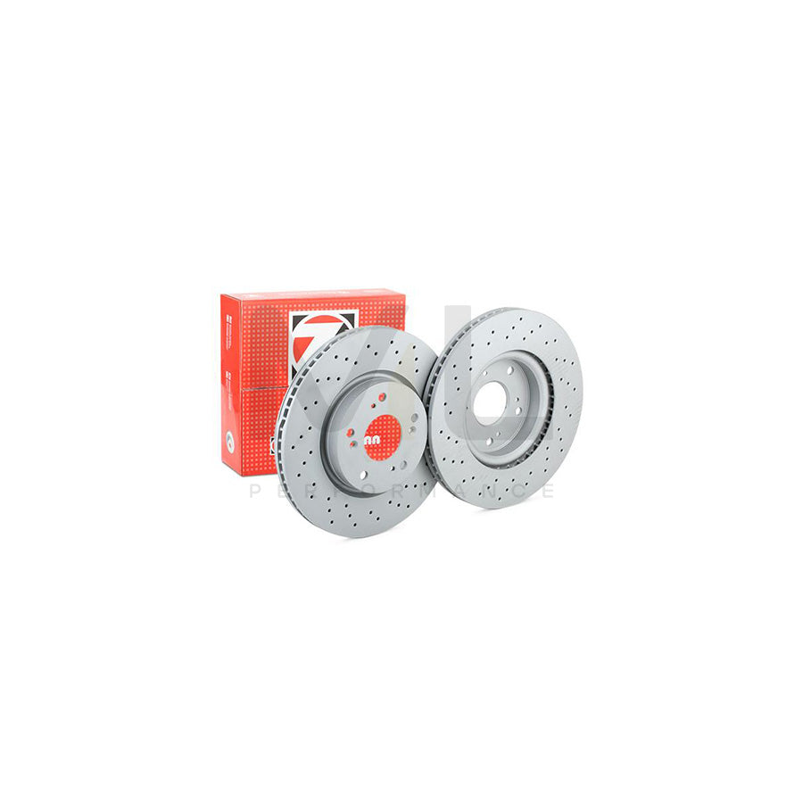 ZIMMERMANN SPORT COAT Z 280.3189.52 Brake Disc for HONDA CIVIC Internally Vented, Perforated, Coated  - 1 piece