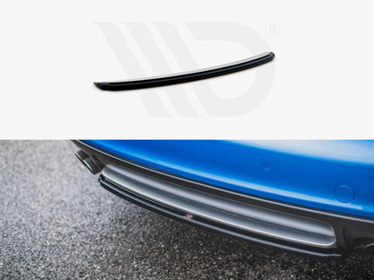 Maxton Design AU-S4-B8-RD1T Central Rear Splitter Audi S4/ A4 S-line B8 Sedan | ML Performance UK Car Parts