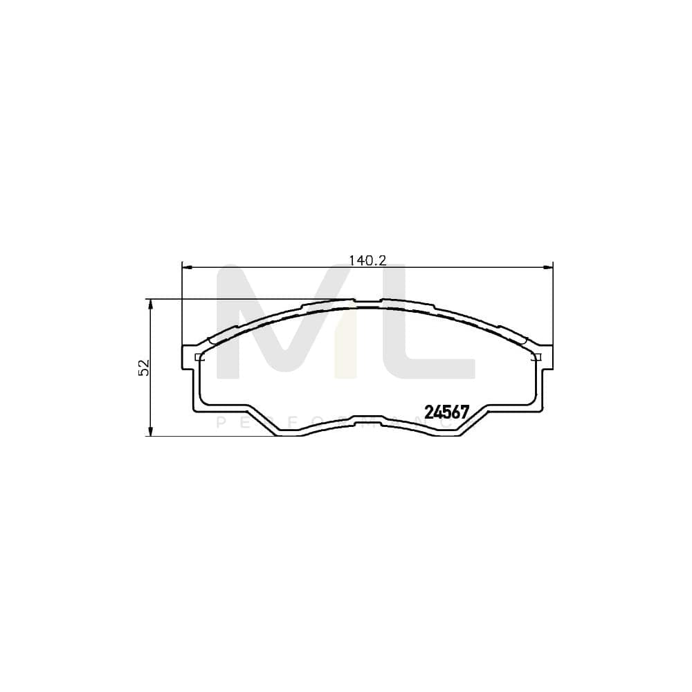 Hella 8DB 355 013-471 Brake Pad Set Not Prepared For Wear Indicator | ML Performance Car Parts
