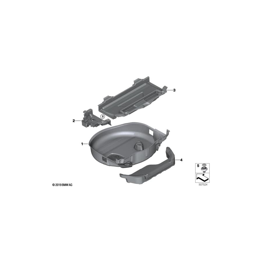 Genuine BMW 51479893473 G07 Support, Luggage Compartment Floor Panel (Inc. X7 50iX, X7 M50iX & X7 M50dX)