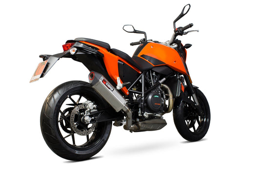 Scorpion RKT79SEO KTM Duke 690  Serket Parallel Slip-On - Brushed Stainless Steel Sleeve | ML Performance UK UK