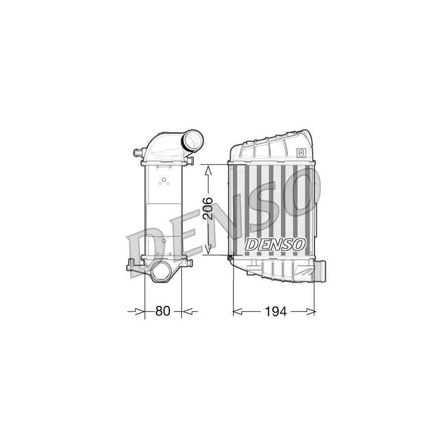 DENSO DIT02028 Intercooler for Audi A4