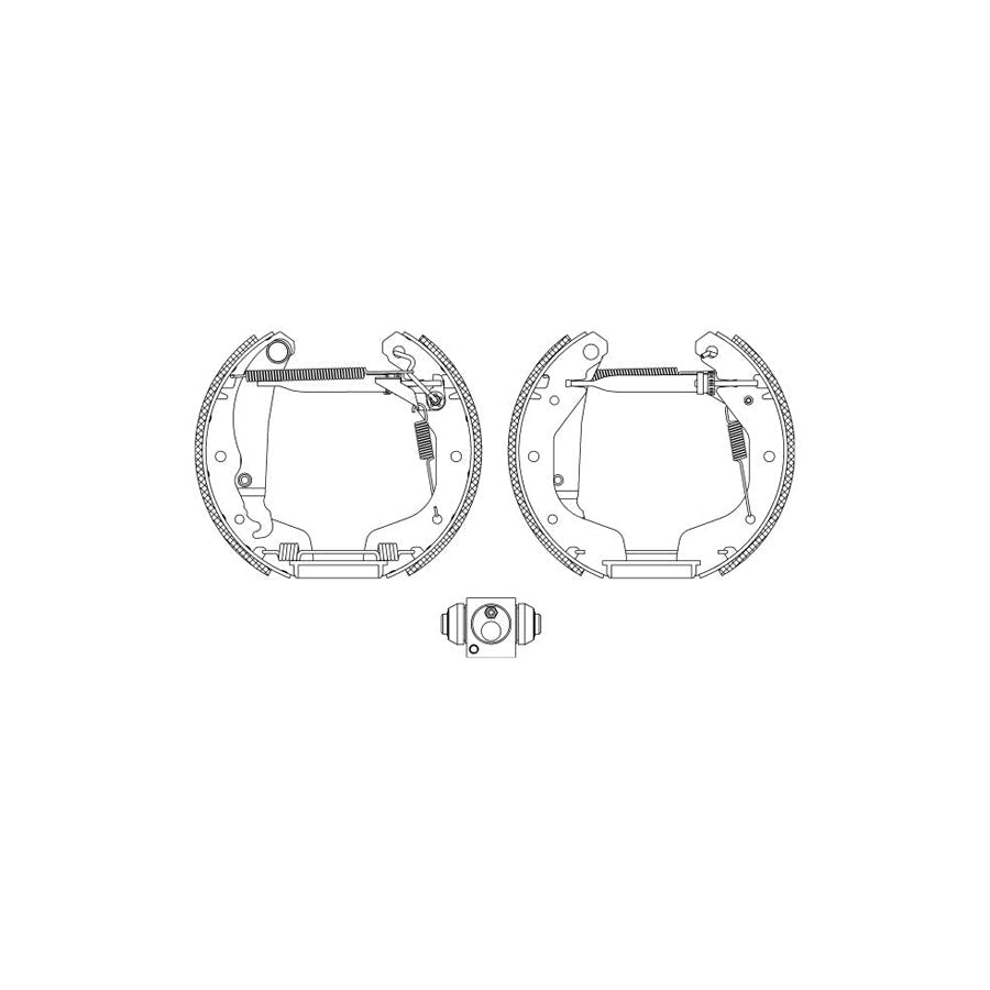 Hella Shoe Kit Pro 8DB 355 004-191 Brake Set, Drum Brakes