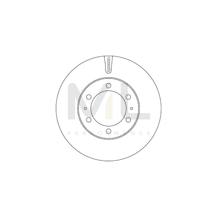 TRW DF7827S Brake Disc Vented, Painted  - 1 piece