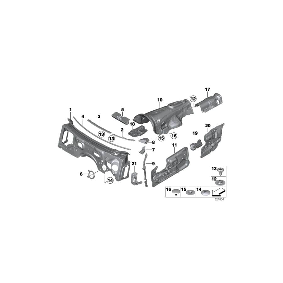 Genuine BMW 51487274429 F06 Left Lower B-Column Sound Insulation (Inc. ALPINA B6, 650iX & 640d)