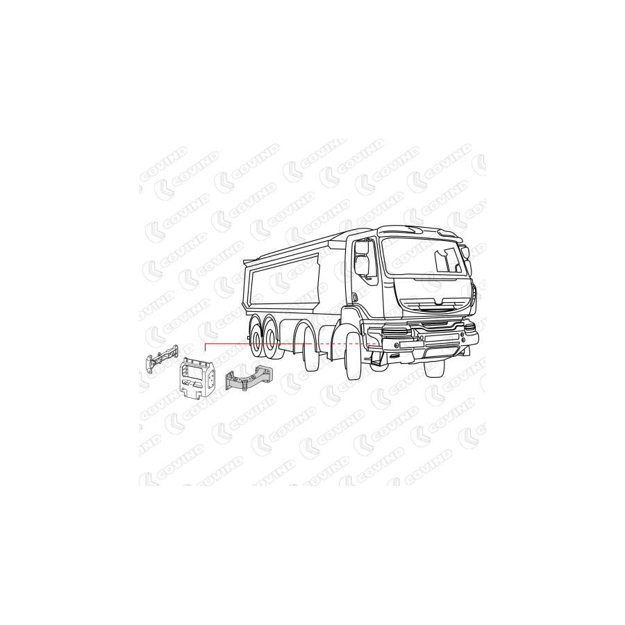 Covind Ker/232 Mounting Bracket, Bumper