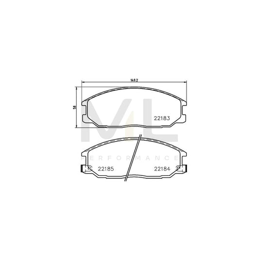 Hella 8DB 355 023-281 Brake Pad Set With Acoustic Wear Warning | ML Performance Car Parts