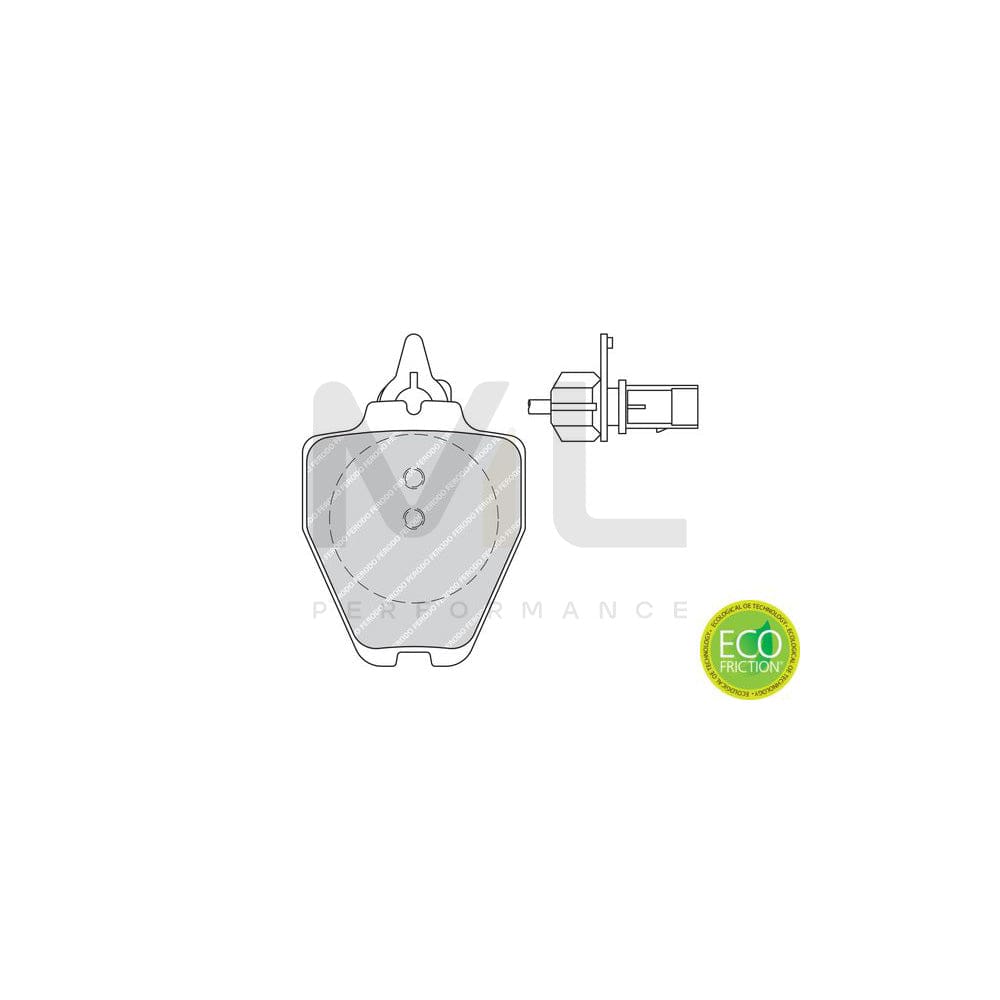 Ferodo Premier Eco Friction FDB1709 Brake Pad Set Incl. Wear Warning Contact, Without Accessories