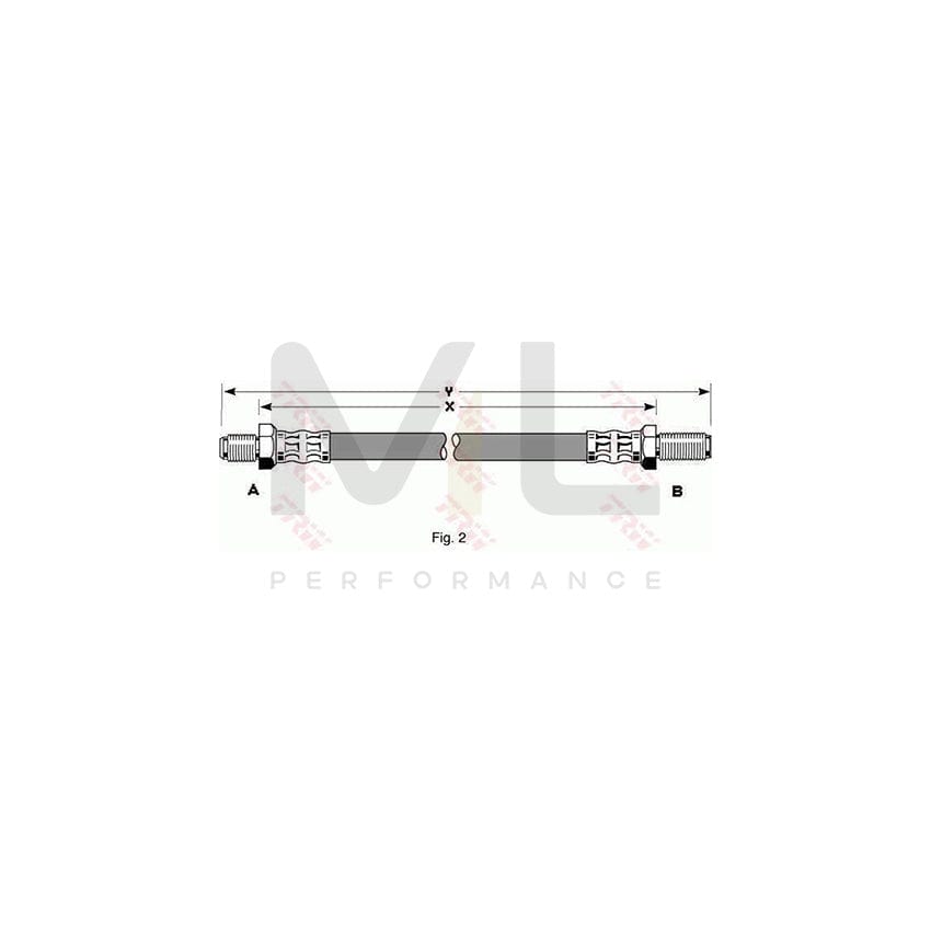 TRW PHC137 Brake Hose 410mm, M10x1