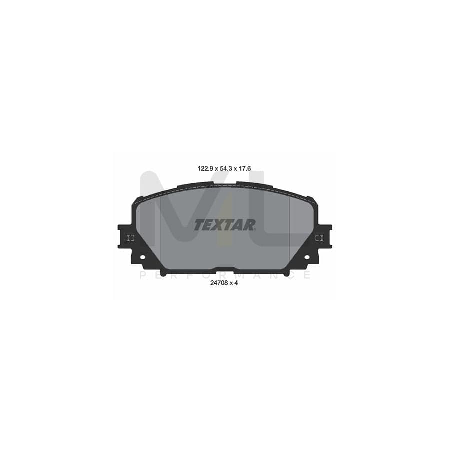 TEXTAR 2470801 Brake pad set not prepared for wear indicator