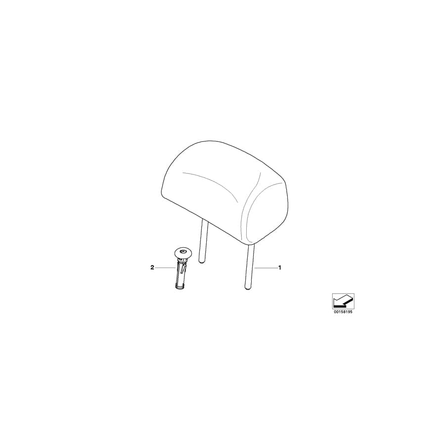 Genuine BMW 52207171136 E70 Headrest Leather GRAU (Inc. X5)