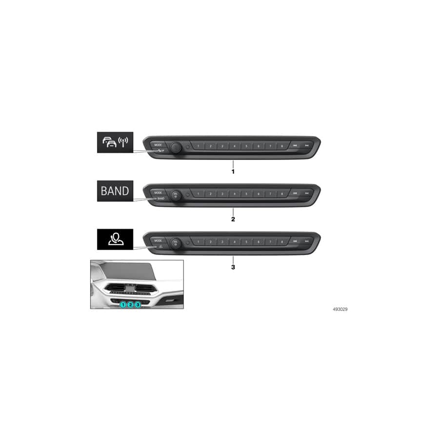 Genuine BMW 61317949334 G15 F92 F91 Operating Unit Audio (Inc. 840iX, M8 & 840dX)