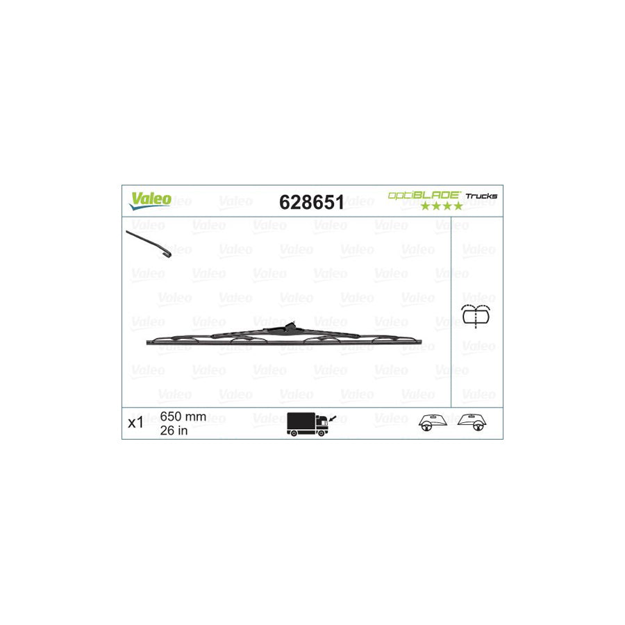 Valeo 628651 Optiblade Trucks Wiper Blade
